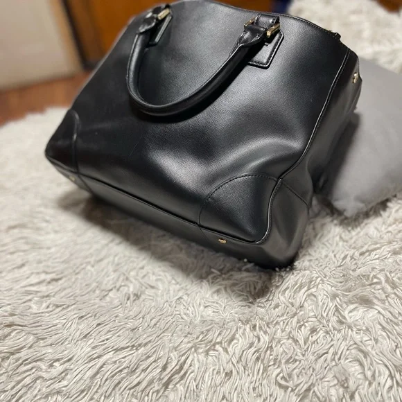 TORY BURCH"Bag Tote Leather Purse-Black - Picture 6 of 16